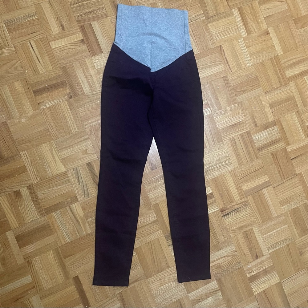 Purple and Gray High-Waisted Pants